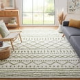 thumbnail image 1 of Safavieh Arizona Teagan Geometric Shag Area Rug, Ivory/Green, 8' x 10', 1 of 11