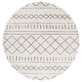 thumbnail image 1 of SAFAVIEH Arizona Teagan Geometric Shag Area Rug, Ivory/Grey, 3'2" x 3'2" Round, 1 of 8