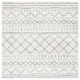 thumbnail image 1 of SAFAVIEH Arizona Teagan Geometric Shag Area Rug, Ivory/Grey, 8' x 8' Square, 1 of 11