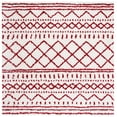 thumbnail image 1 of SAFAVIEH Arizona Teagan Geometric Shag Area Rug, Ivory/Red, 6'7" x 6'7" Square, 1 of 8