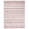 thumbnail image 1 of SAFAVIEH Arizona Teagan Geometric Shag Area Rug, Ivory/Red, 6'7" x 9'2", 1 of 8