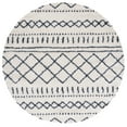 thumbnail image 1 of SAFAVIEH Arizona Teagan Geometric Shag Area Rug, Ivory/Slate, 3'2" x 3'2" Round, 1 of 8