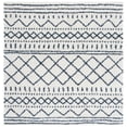 thumbnail image 1 of SAFAVIEH Arizona Teagan Geometric Shag Area Rug, Ivory/Slate, 5'1" x 5'1" Square, 1 of 8