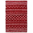 thumbnail image 1 of SAFAVIEH Arizona Teagan Geometric Shag Area Rug, Red/Ivory, 4' x 6', 1 of 8