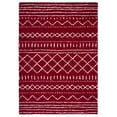 thumbnail image 1 of SAFAVIEH Arizona Teagan Geometric Shag Area Rug, Red/Ivory, 6'7" x 9'2", 1 of 8