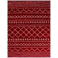 thumbnail image 1 of SAFAVIEH Arizona Teagan Geometric Shag Area Rug, Red/Ivory, 8' x 10', 1 of 8