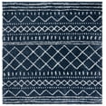 thumbnail image 1 of SAFAVIEH Arizona Teagan Geometric Shag Area Rug, Slate Blue/Ivory, 3'2" x 3'2" Square, 1 of 8