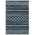 thumbnail image 1 of SAFAVIEH Arizona Teagan Geometric Shag Area Rug, Slate Blue/Ivory, 5'1" x 7'6", 1 of 8