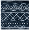 thumbnail image 1 of SAFAVIEH Arizona Teagan Geometric Shag Area Rug, Slate Blue/Ivory, 6'7" x 6'7" Square, 1 of 11