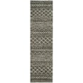 thumbnail image 1 of SAFAVIEH Arizona Teagan Geometric Shag Runner Rug, Brown/Ivory, 2'6" x 14', 1 of 8