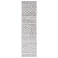 thumbnail image 1 of SAFAVIEH Arizona Teagan Geometric Shag Runner Rug, Grey/Ivory, 2'3" x 8', 1 of 8