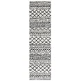 thumbnail image 1 of SAFAVIEH Arizona Teagan Geometric Shag Runner Rug, Ivory/Black, 2'3" x 8', 1 of 8