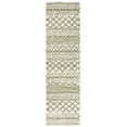 thumbnail image 1 of SAFAVIEH Arizona Teagan Geometric Shag Runner Rug, Ivory/Green, 2'3" x 6', 1 of 8