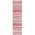 thumbnail image 1 of SAFAVIEH Arizona Teagan Geometric Shag Runner Rug, Ivory/Red, 2'3" x 8', 1 of 8
