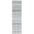thumbnail image 1 of SAFAVIEH Arizona Teagan Geometric Shag Runner Rug, Ivory/Slate, 2'3" x 6', 1 of 8