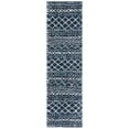 thumbnail image 1 of SAFAVIEH Arizona Teagan Geometric Shag Runner Rug, Slate Blue/Ivory, 2'3" x 6', 1 of 8