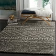 thumbnail image 1 of SAFAVIEH Arizona Teagan Geometric Striped Shag Area Rug, Brown/Ivory, 5'1" x 7'6", 1 of 7