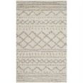 thumbnail image 1 of SAFAVIEH Arizona Teagan Geometric Striped Shag Runner Rug, Ivory/Beige, 2'3" x 8', 1 of 10