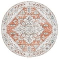 thumbnail image 1 of SAFAVIEH Arizona Tyler Oriental Machine Washable Area Rug, Ivory/Rust, 6' x 6' Round, 1 of 7