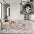 thumbnail image 1 of SAFAVIEH Arizona Tyler Oriental Machine Washable Area Rug, Ivory/Rust, 8' x 10', 1 of 13
