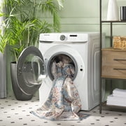 SAFAVIEH Arizona Vana Floral Machine Washable Area Rug, Green/Beige, 10' x 14'