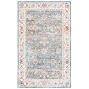 SAFAVIEH Arizona Vana Floral Machine Washable Area Rug, Green/Beige, 5' x 8'