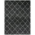thumbnail image 1 of SAFAVIEH Arizona Wayra Geometric Diamonds Shag Area Rug, Anthracite/Beige, 9' x 12', 1 of 9