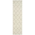 thumbnail image 1 of SAFAVIEH Arizona Wayra Geometric Shag Runner Rug, Ivory/Beige, 2'3" x 12', 1 of 6