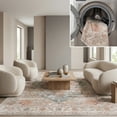 thumbnail image 1 of SAFAVIEH Arizona Wilmer Medallion Polyester Area Rug, Sage/Rust, 8' x 10', 1 of 13