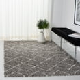 thumbnail image 1 of SAFAVIEH Arizona Zarif Geometric Shag Area Rug, Brown/Ivory, 3' x 5', 1 of 8