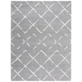 thumbnail image 1 of SAFAVIEH Arizona Zarif Geometric Shag Area Rug, Grey/Ivory, 11' x 15', 1 of 6