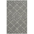 thumbnail image 1 of SAFAVIEH Arizona Zarif Geometric Shag Area Rug, Grey/Ivory, 2'3" x 4', 1 of 6