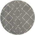 thumbnail image 1 of SAFAVIEH Arizona Zarif Geometric Shag Area Rug, Grey/Ivory, 5'1" x 5'1" Round, 1 of 5