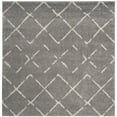 thumbnail image 1 of SAFAVIEH Arizona Zarif Geometric Shag Area Rug, Grey/Ivory, 5'1" x 5'1" Square, 1 of 5