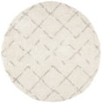 thumbnail image 1 of SAFAVIEH Arizona Zarif Geometric Shag Area Rug, Ivory/Beige, 10' x 10' Round, 1 of 8