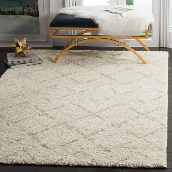 Safavieh ARIZONA SHAG, IVORY / BEIGE, 4' X 6', Area Rug, ASG743A-4