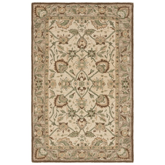 SAFAVIEH Arizona Zarif Geometric Shag Area Rug, Ivory/Beige, 6'7" x 9'2"