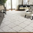 thumbnail image 1 of SAFAVIEH Arizona Zarif Geometric Shag Area Rug, Ivory/Beige, 9' x 12', 1 of 13