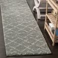 thumbnail image 1 of SAFAVIEH Arizona Zarif Geometric Shag Runner Rug, Grey/Ivory, 2'3" x 6', 1 of 6