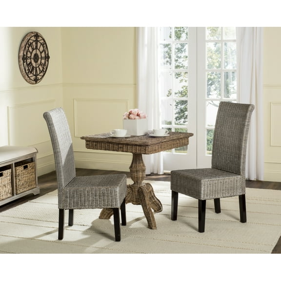 SAFAVIEH Arjun 18''H Wicker Dining Chair Antique /Grey