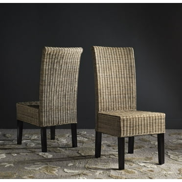 SAFAVIEH Arjun 18''H Wicker Dining Chair Grey