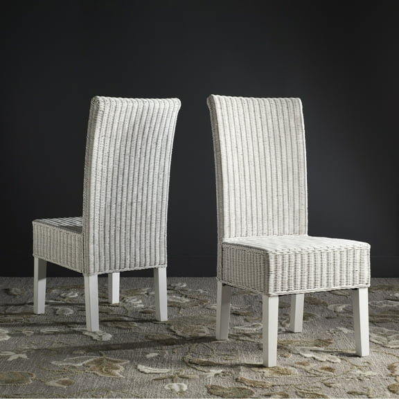 SAFAVIEH Arjun 18''H Wicker Dining Chair White