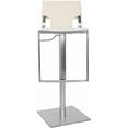 thumbnail image 1 of SAFAVIEH Armondo 33.5" Bicast Leather Lift Barstool, White, 1 of 2