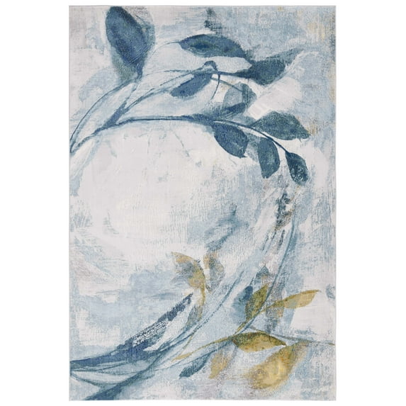 SAFAVIEH Art Studio Dogon Floral Area Rug, Ivory/Light Blue, 8' x 10'