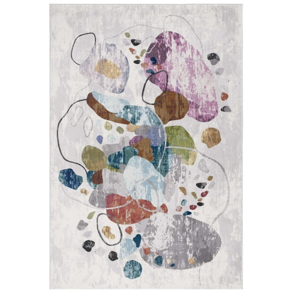 SAFAVIEH Art Studio Jerrie Abstract Area Rug, Ivory/Blue, 3' x 5'