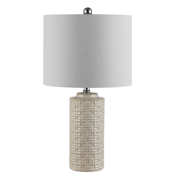 SAFAVIEH Artef 24 in. Ancient Motifs Table Lamps, Ivory, Set of 2