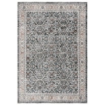 SAFAVIEH Artifact Aubrey Floral Polyester Area Rug, Charcoal/Gray, 8' x 10'
