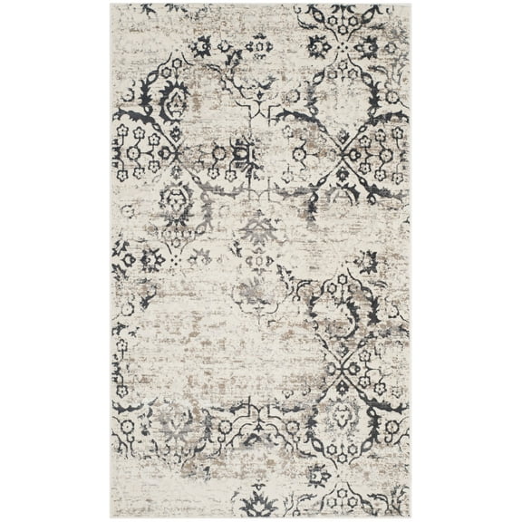 SAFAVIEH Artifact Emmeline Abstract Area Rug, Charcoal/Cream, 3' x 5'