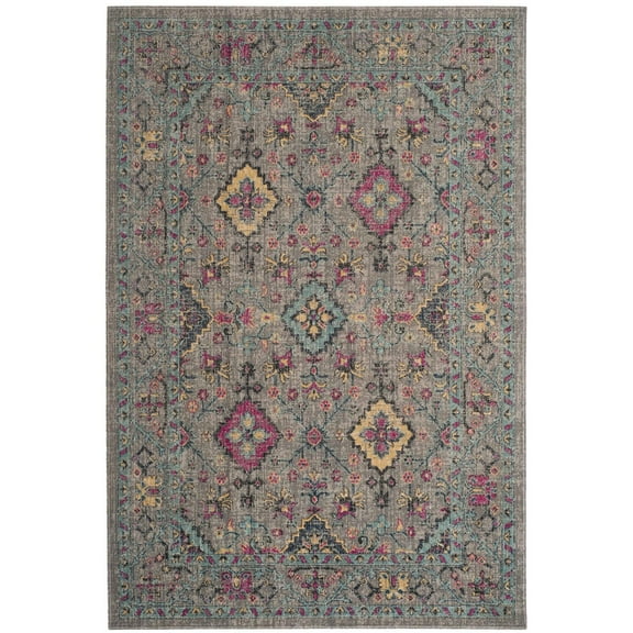SAFAVIEH Artisan Allison Oriental Area Rug, Light Grey/Light Blue, 5'1" x 7'6"