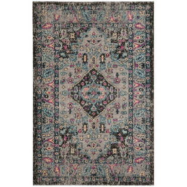 SAFAVIEH Artisan Blaze Oriental Area Rug, Light Grey/Black, 3'3" x 5'3"
